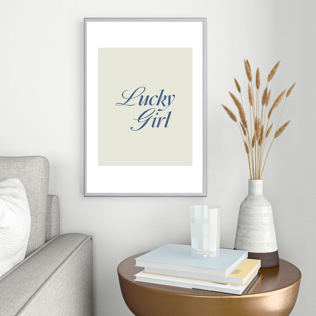 les muses lucky girl Metal Framed Art Print