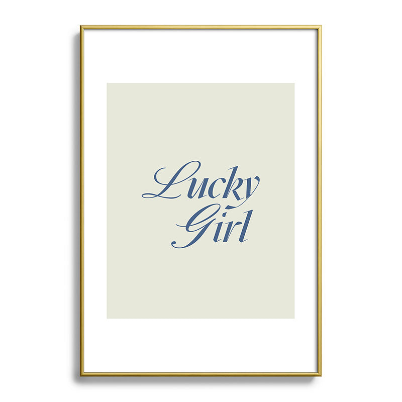 les muses lucky girl Metal Framed Art Print
