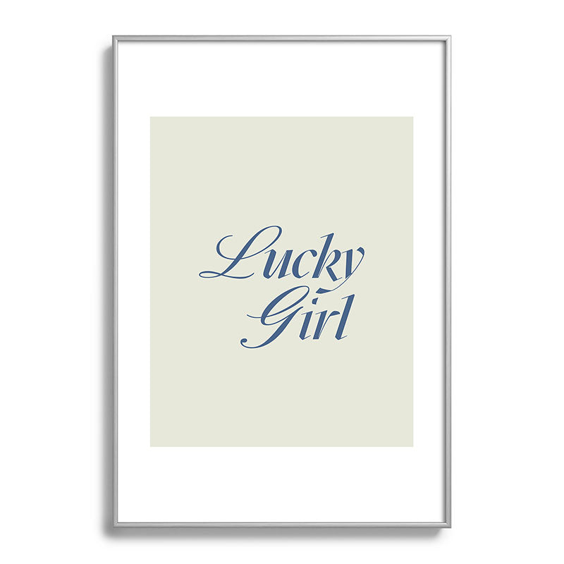 les muses lucky girl Metal Framed Art Print