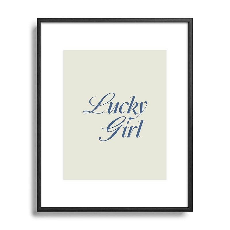 les muses lucky girl Metal Framed Art Print