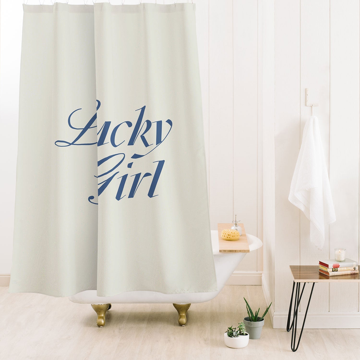 les muses lucky girl Shower Curtain