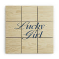 les muses lucky girl Wood Wall Mural