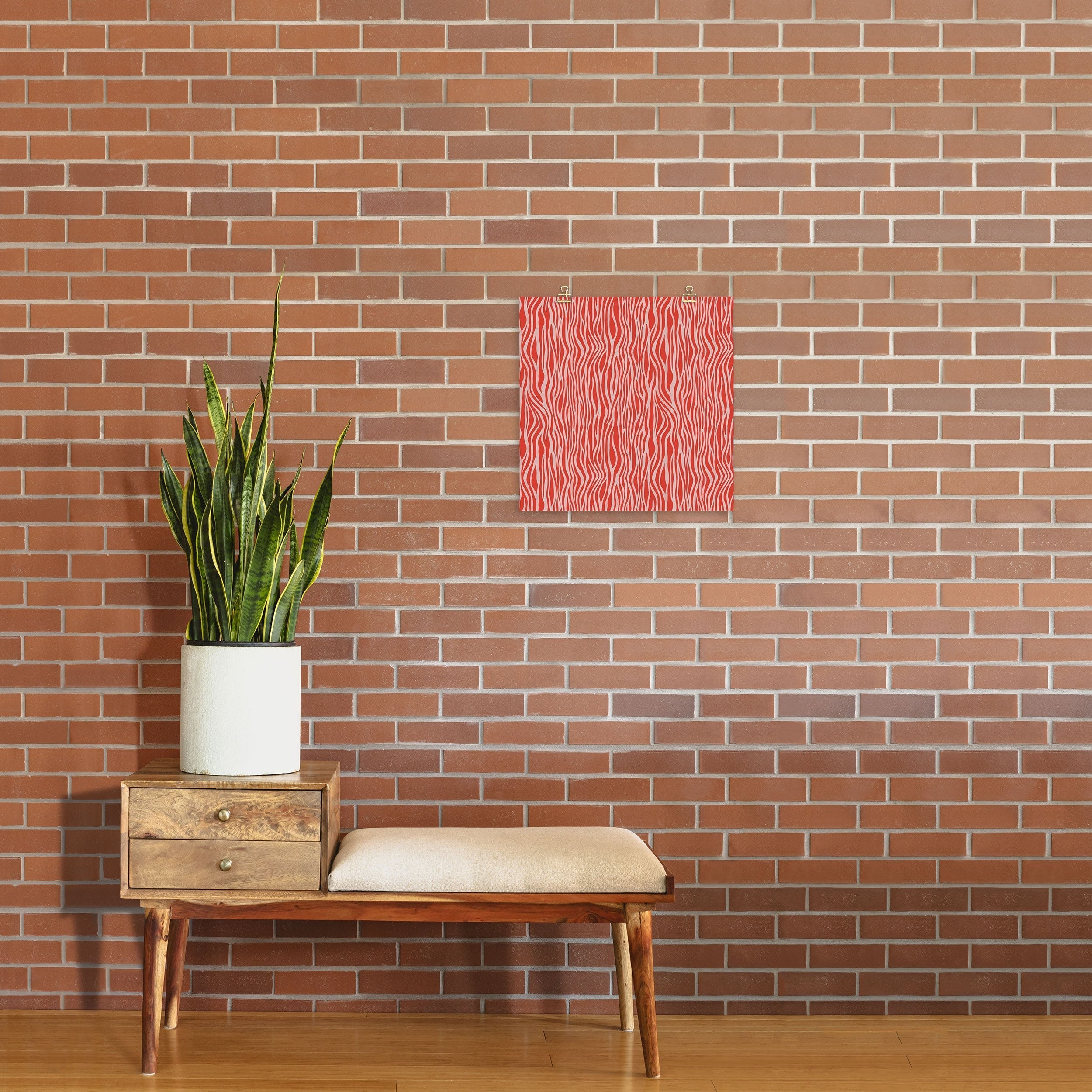 Avenie BR Red Zebra Stripe Art Print