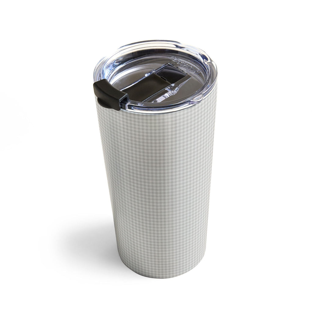 Colour Poems Gingham Plaid Pattern Cloud White Travel Mug