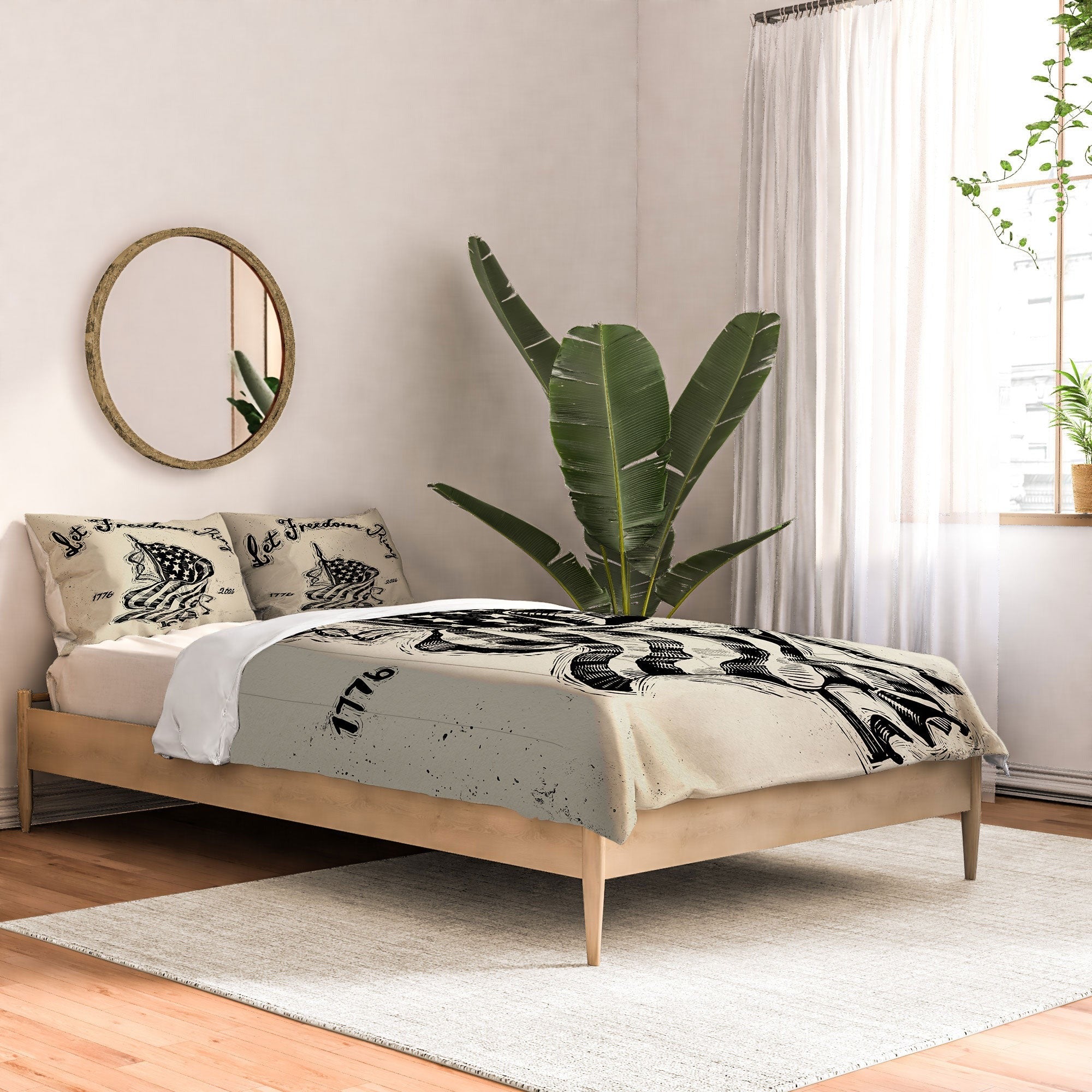 DENY Designs Let Freedom Ring Block Comforter