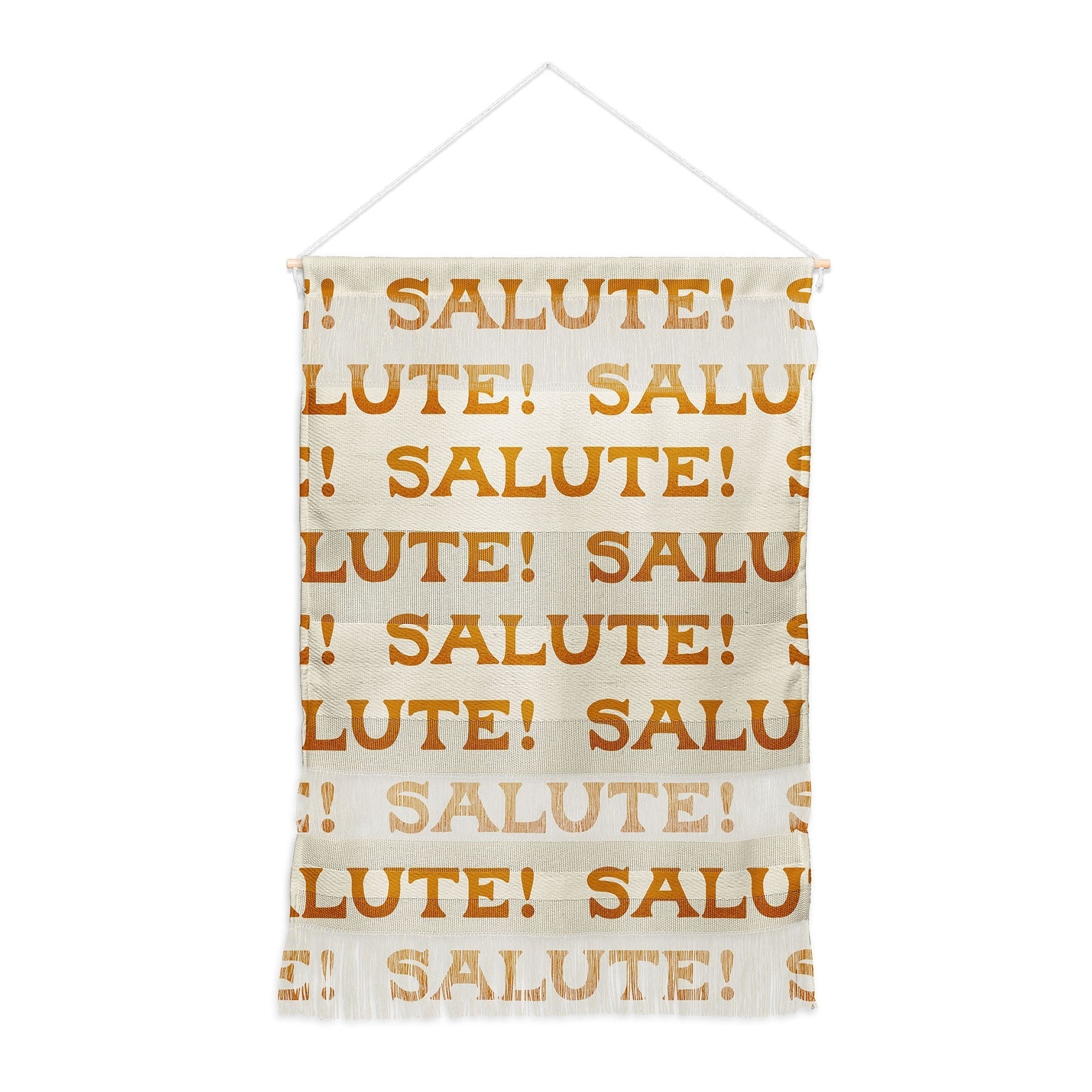Jessica Molina Salute Gold Pattern on Cream Wall Hanging Portrait