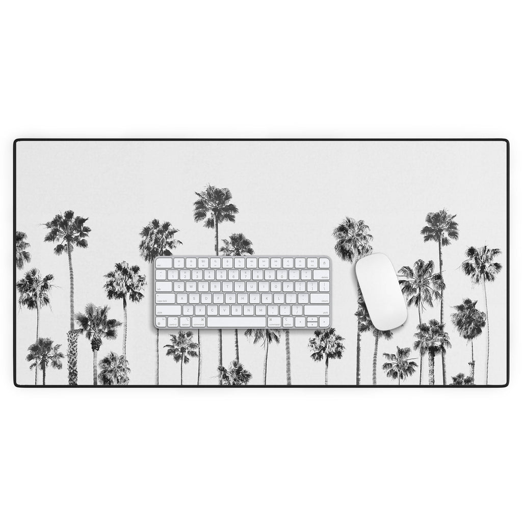 Gal Design Black And White Palms Desk Mat
