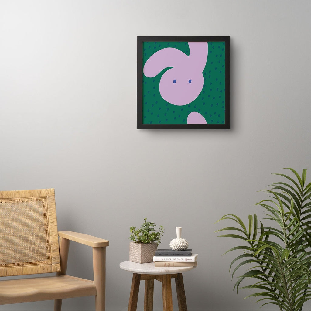 Camilla Foss Pebbles and Rabbit Framed Wall Art