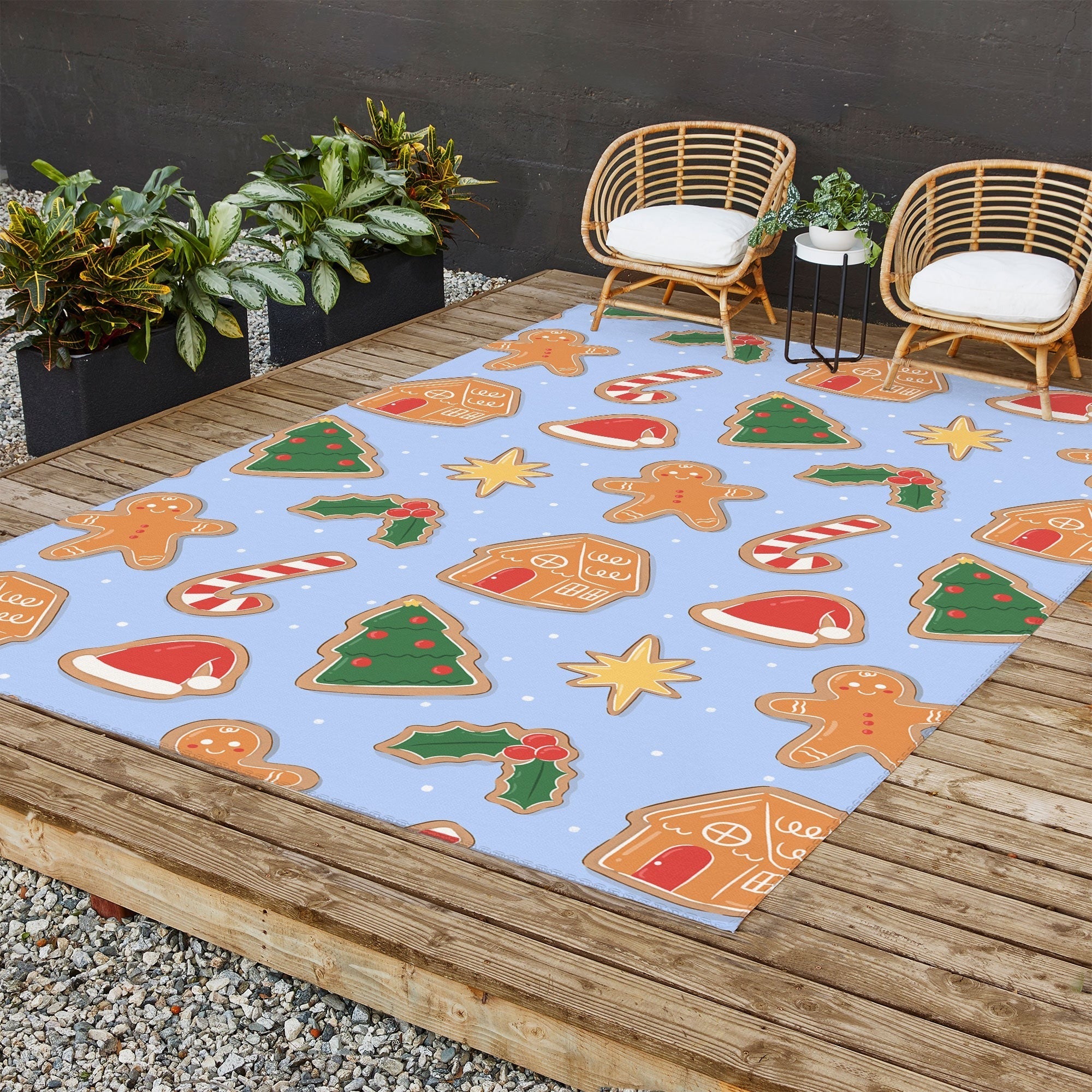 Love_Ryming Christmas Cookies Outdoor Rug