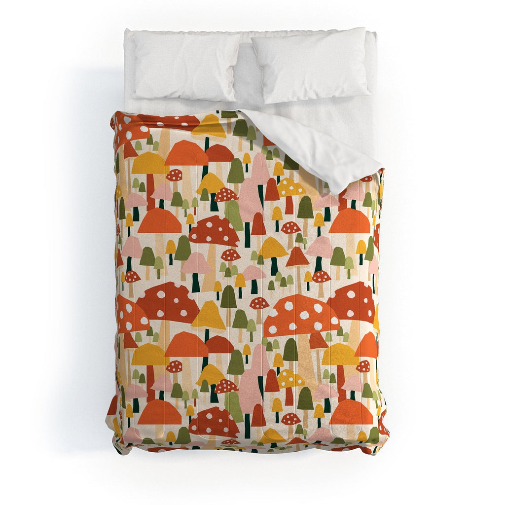 Valeria Frustaci autumnal mushrooms Comforter