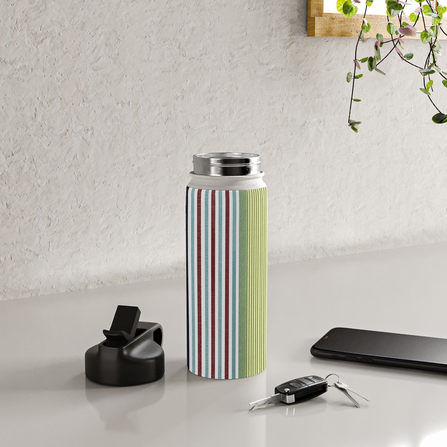 Marta Barragan Camarasa Colorful Stripe Delight Water Bottle