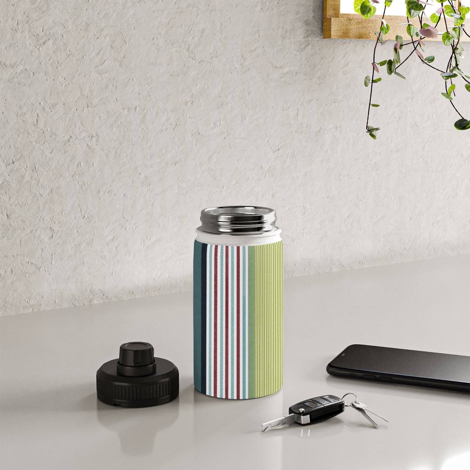 Marta Barragan Camarasa Colorful Stripe Delight Water Bottle