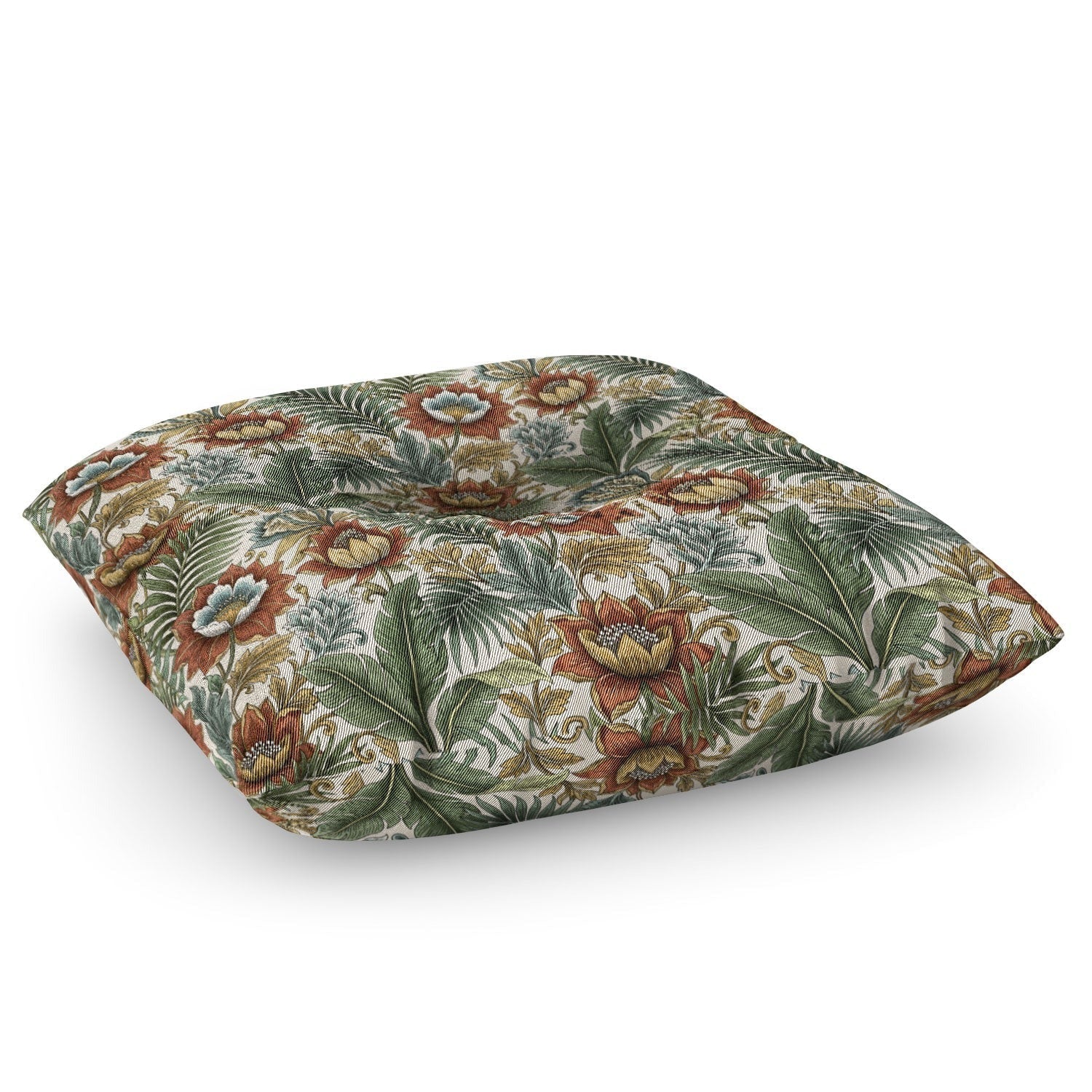 Marta Barragan Camarasa Retro Jungle Garden Floor Pillow Square