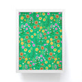 Pimlada Phuapradit Ditsy Spring Floral Green Framed Mini Art Print