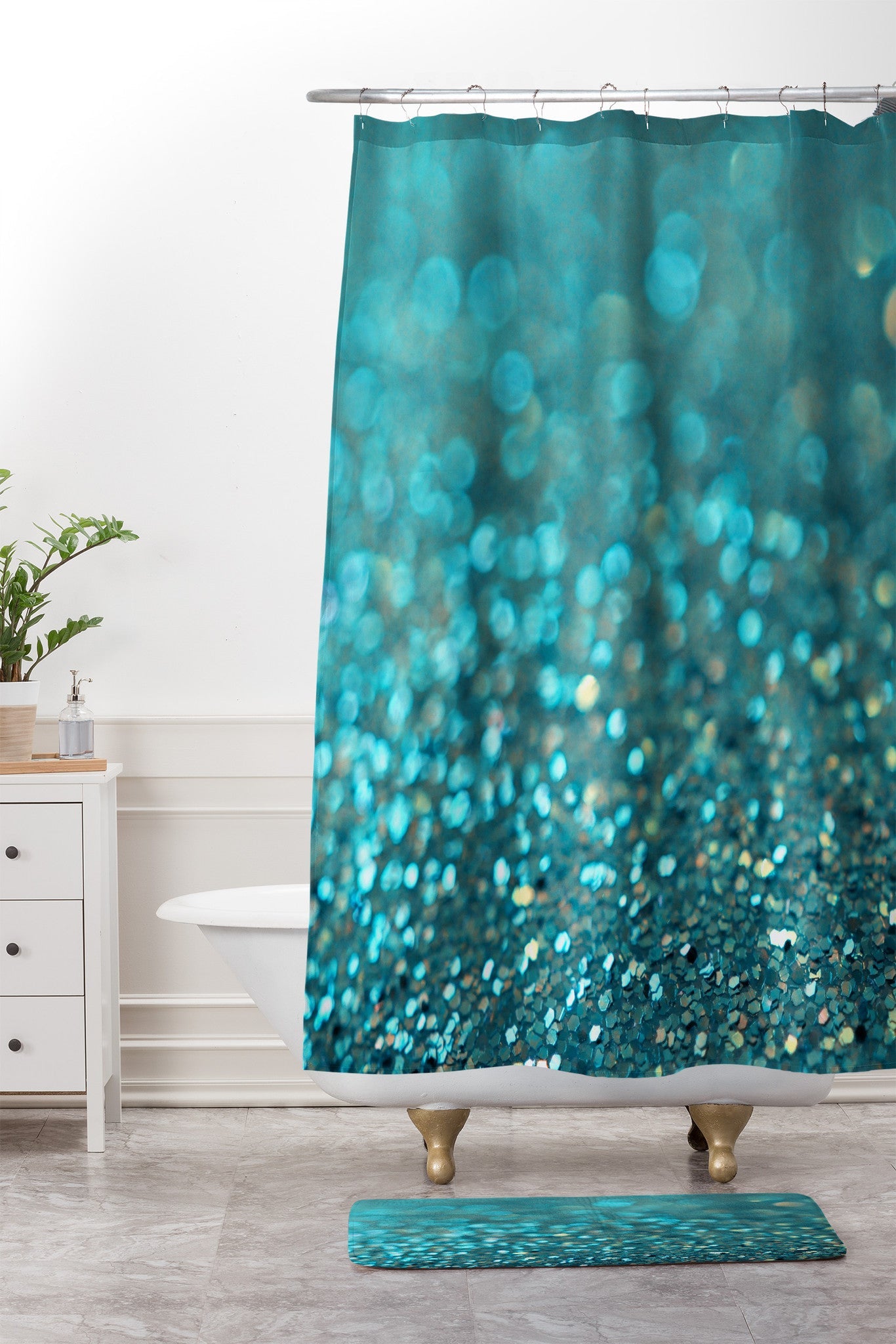 Lisa Argyropoulos Aquios Shower Curtain And Mat