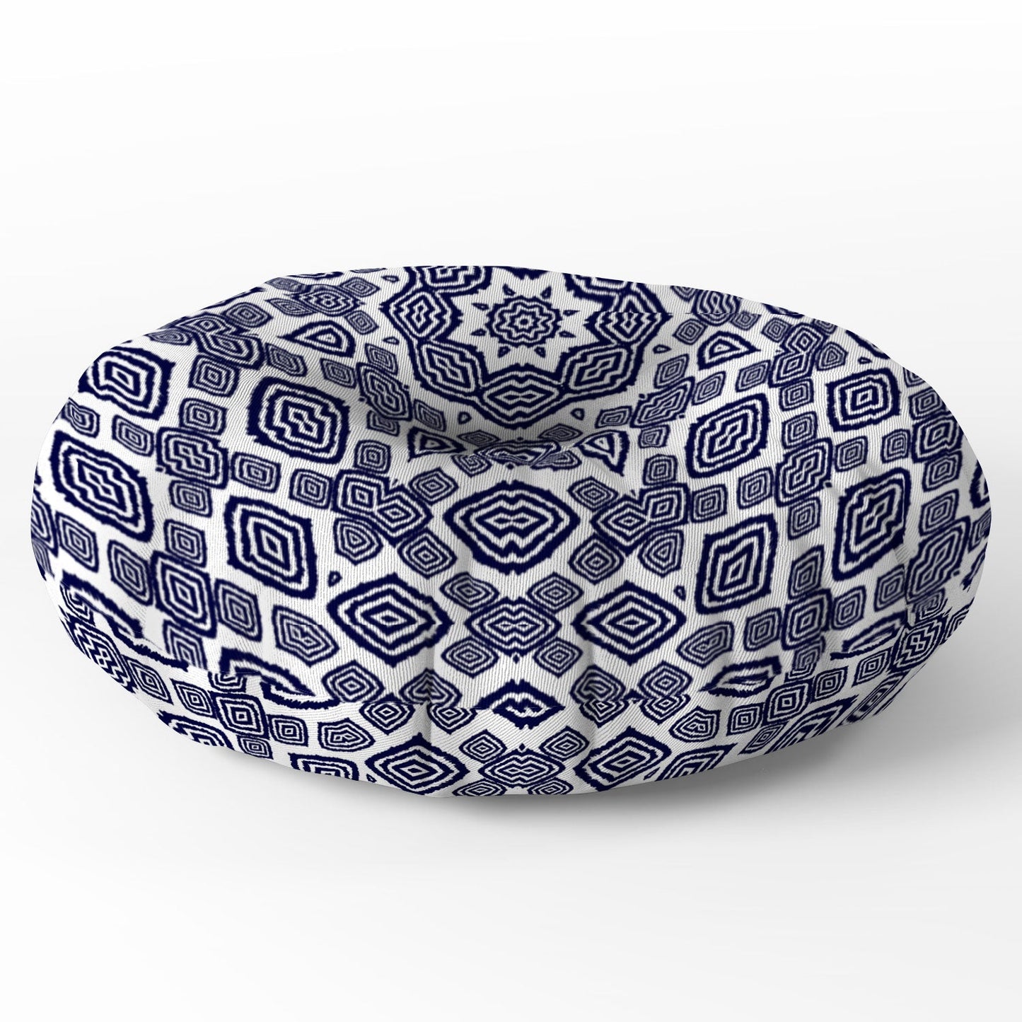 Lisa Argyropoulos Athena Indigo Floor Pillow Round