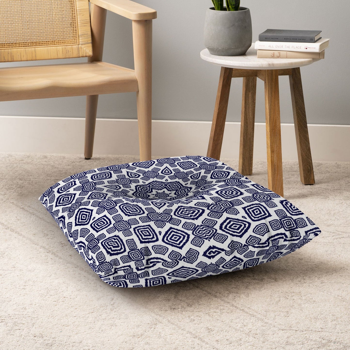 Lisa Argyropoulos Athena Indigo Floor Pillow Square