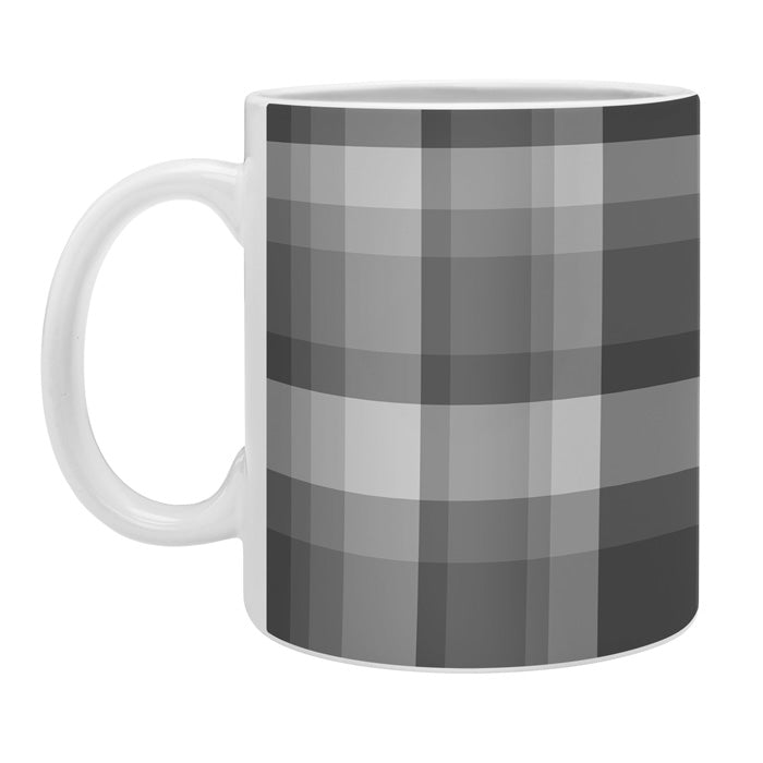 Lisa Argyropoulos Dark Gray Plaid Coffee Mug