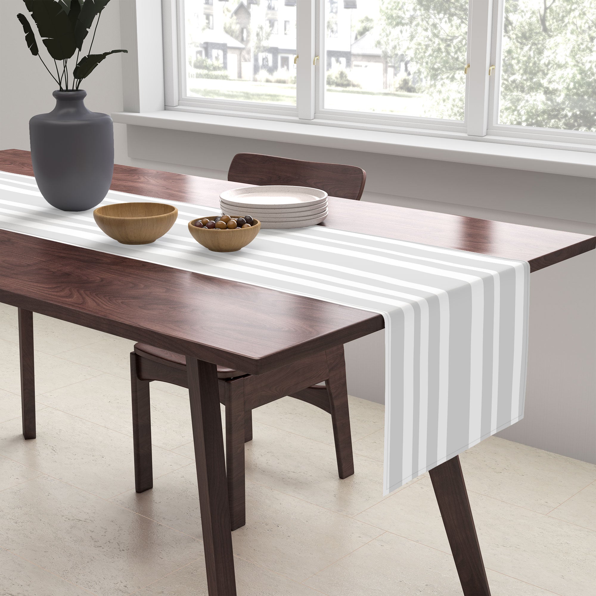 Lisa Argyropoulos Dove Stripe Table Runner
