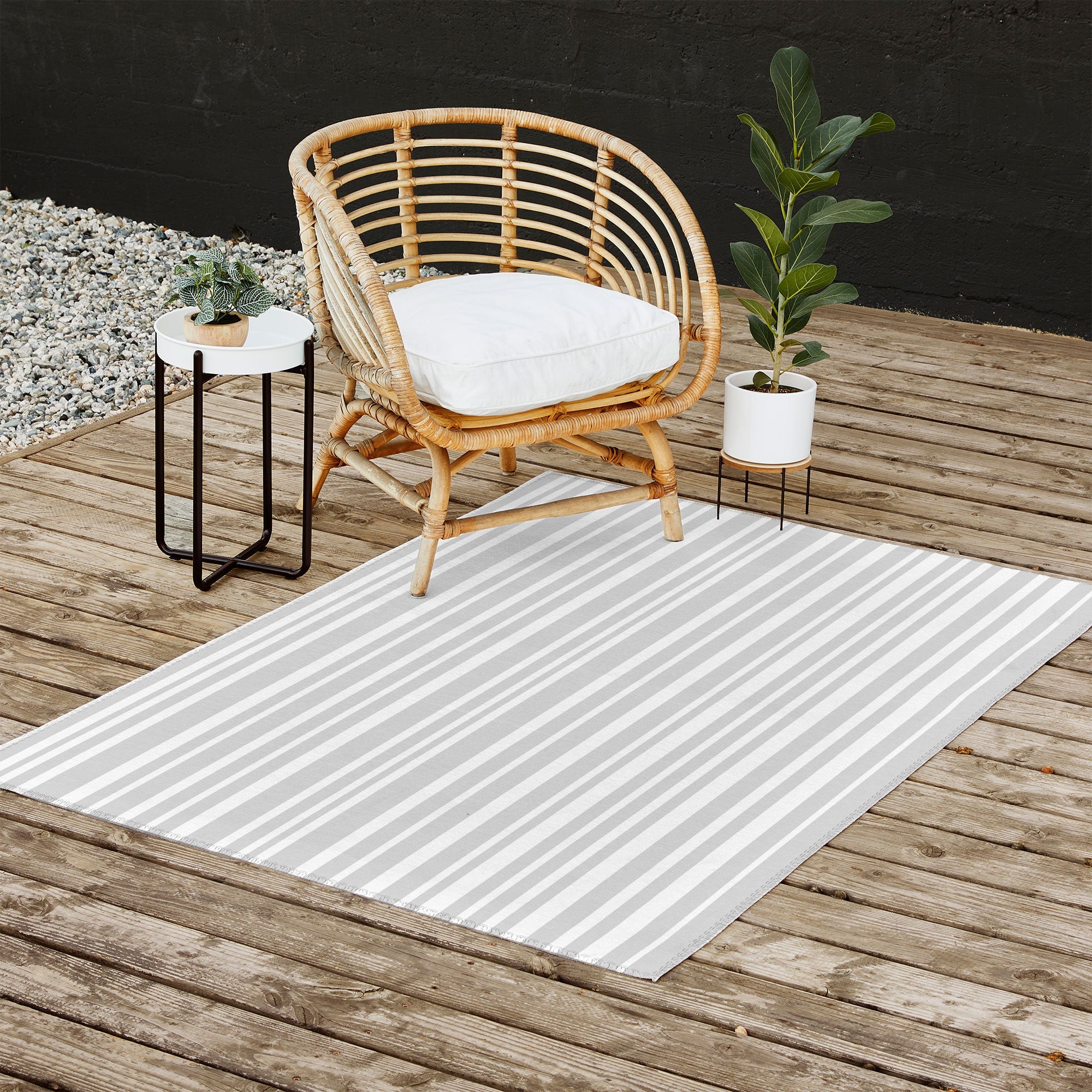 Lisa Argyropoulos Dove Stripe Outdoor Rug