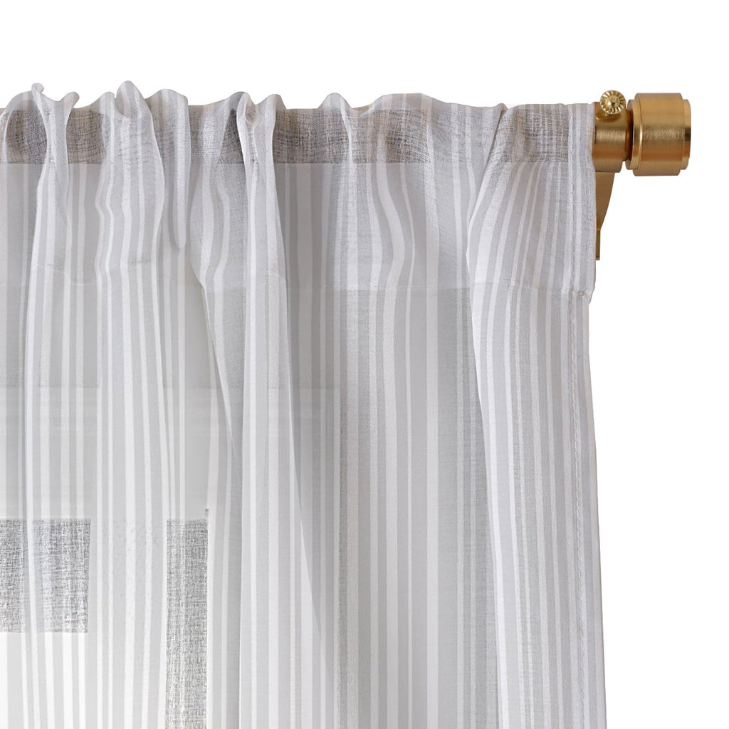 Lisa Argyropoulos Dove Stripe Sheer Window Curtain