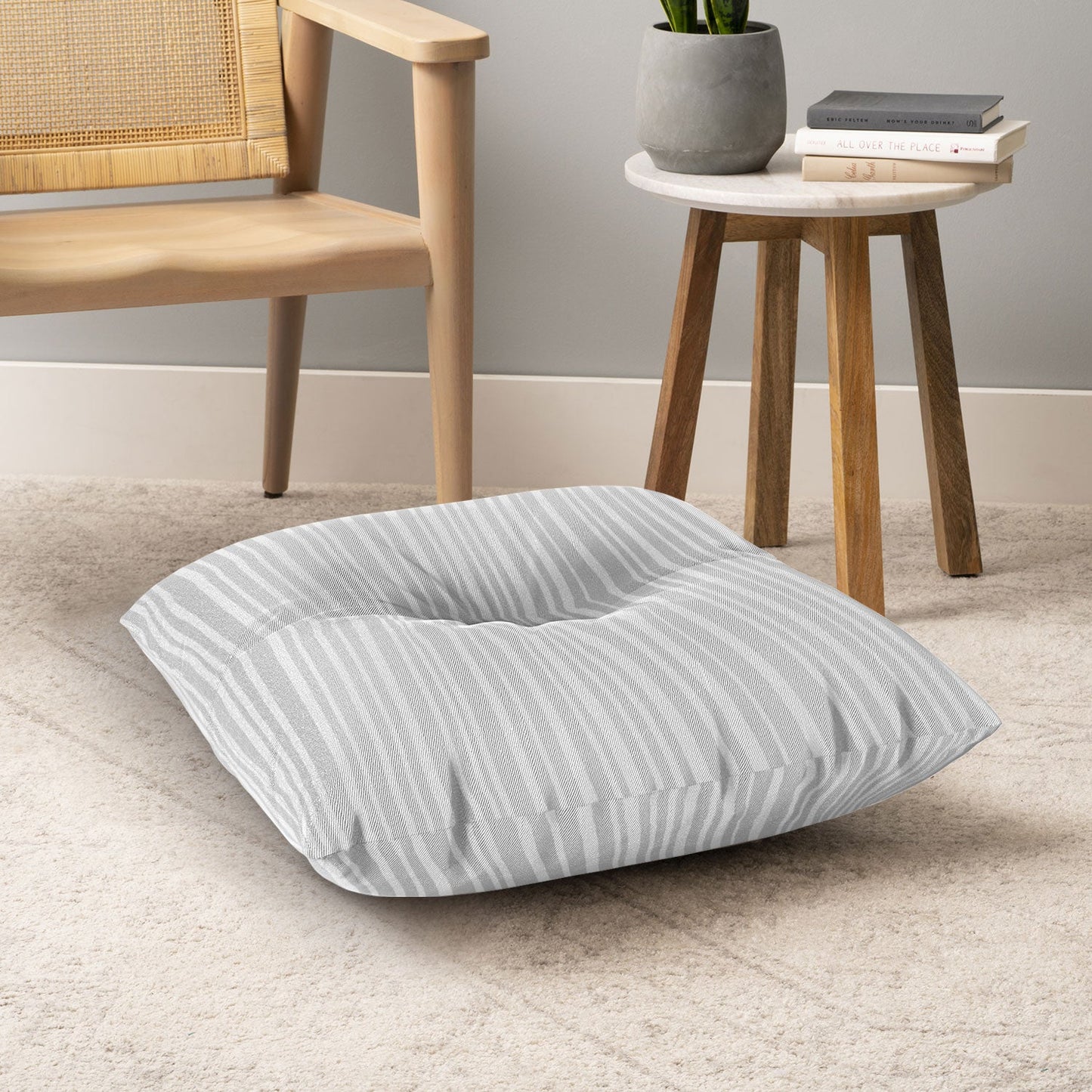 Lisa Argyropoulos Dove Stripe Floor Pillow Square