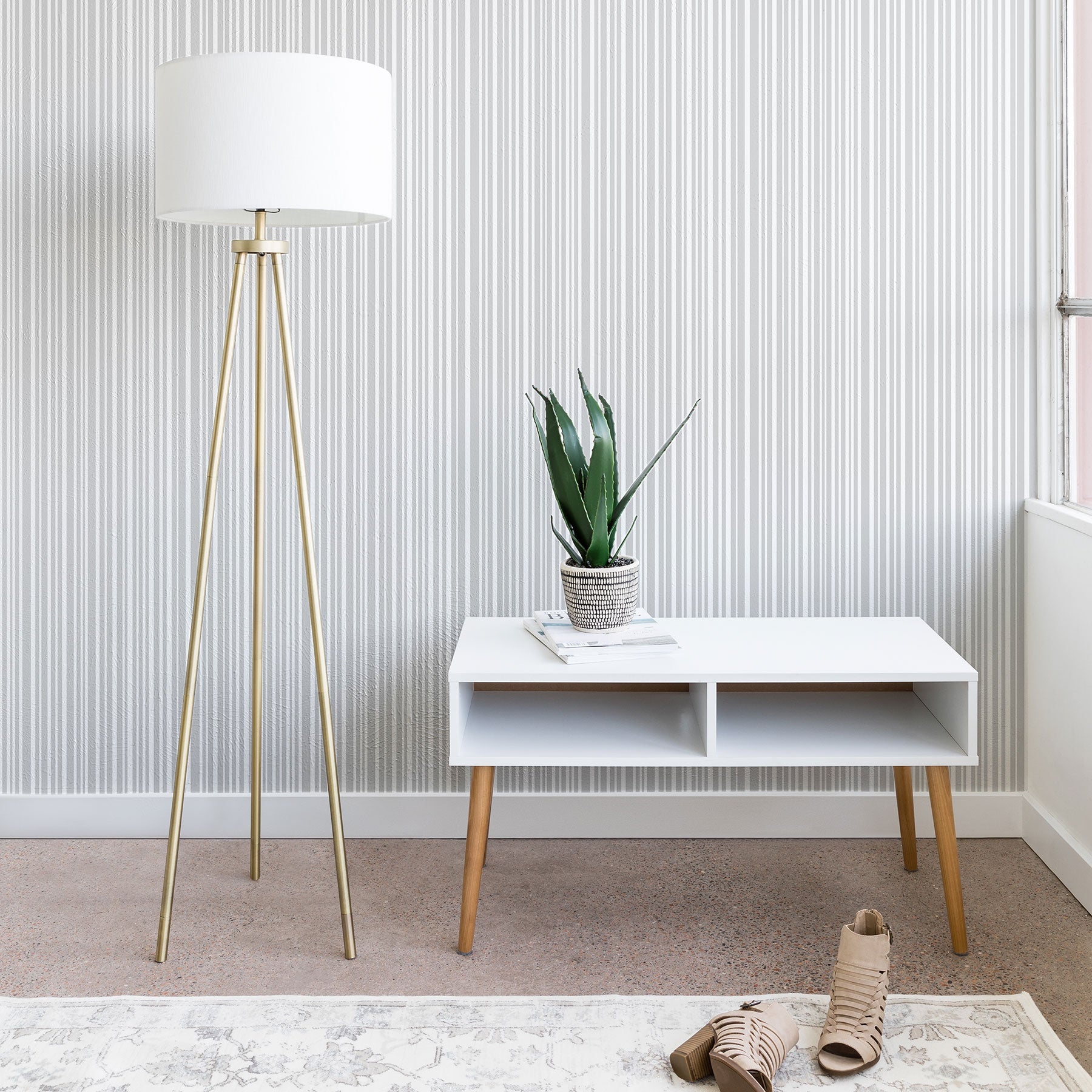 Lisa Argyropoulos Dove Stripe Wallpaper