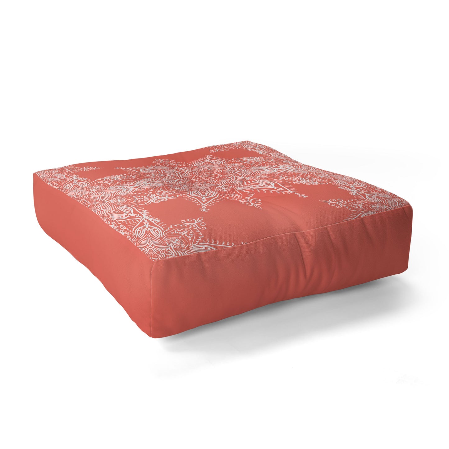 Lisa Argyropoulos Enchanted Soul Coral Floor Pillow Square