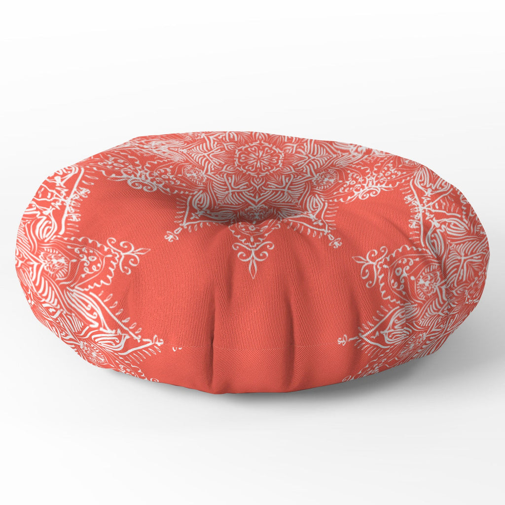 Lisa Argyropoulos Enchanted Soul Coral Floor Pillow Round