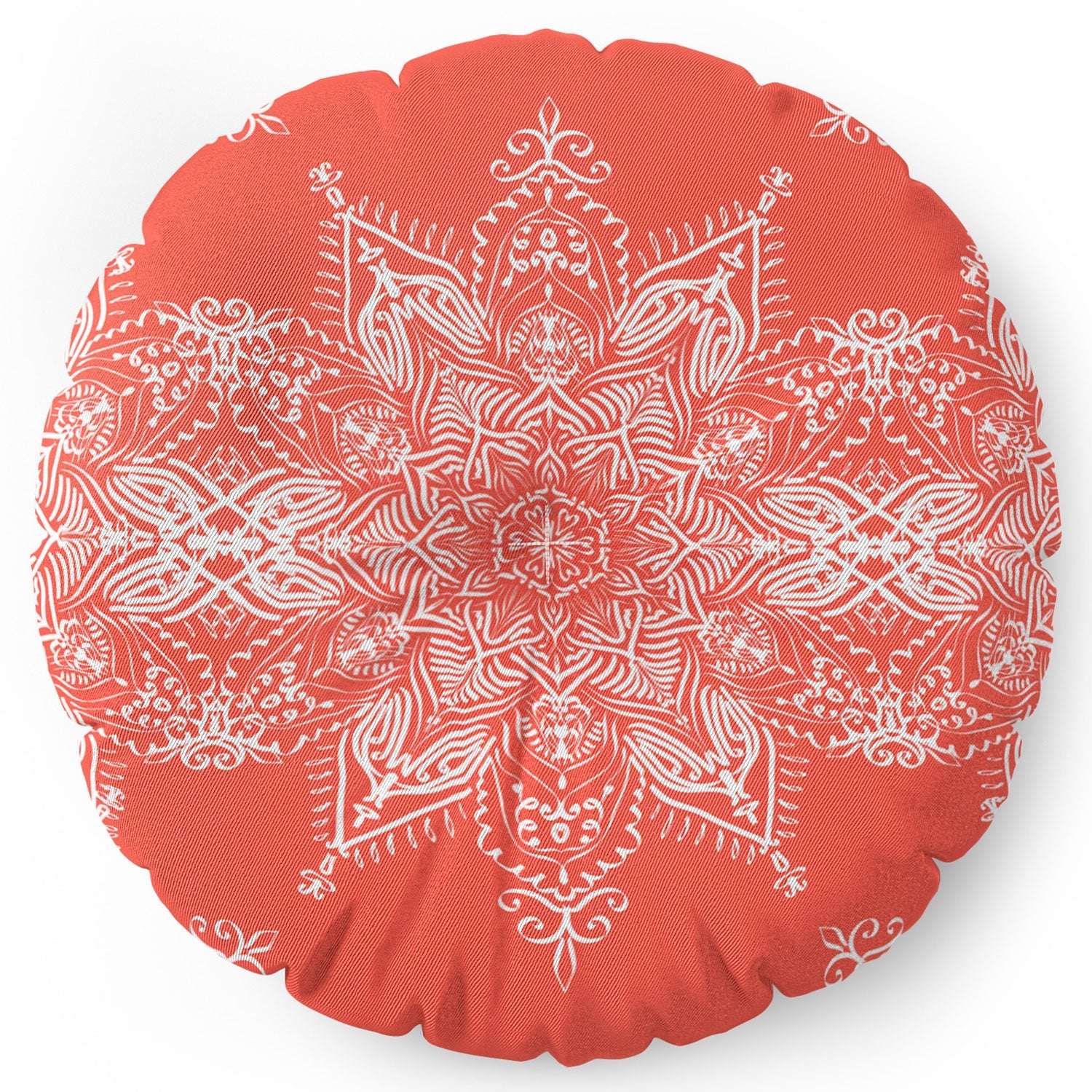 Lisa Argyropoulos Enchanted Soul Coral Floor Pillow Round