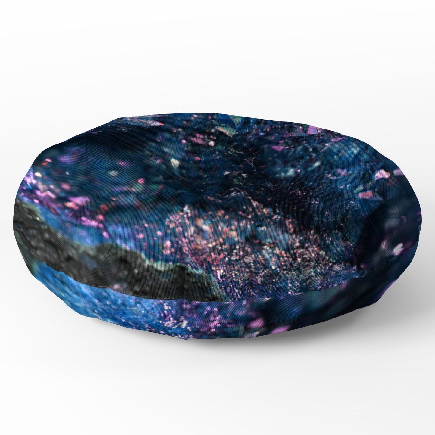 Lisa Argyropoulos Geode Abstract Teal Floor Pillow Round