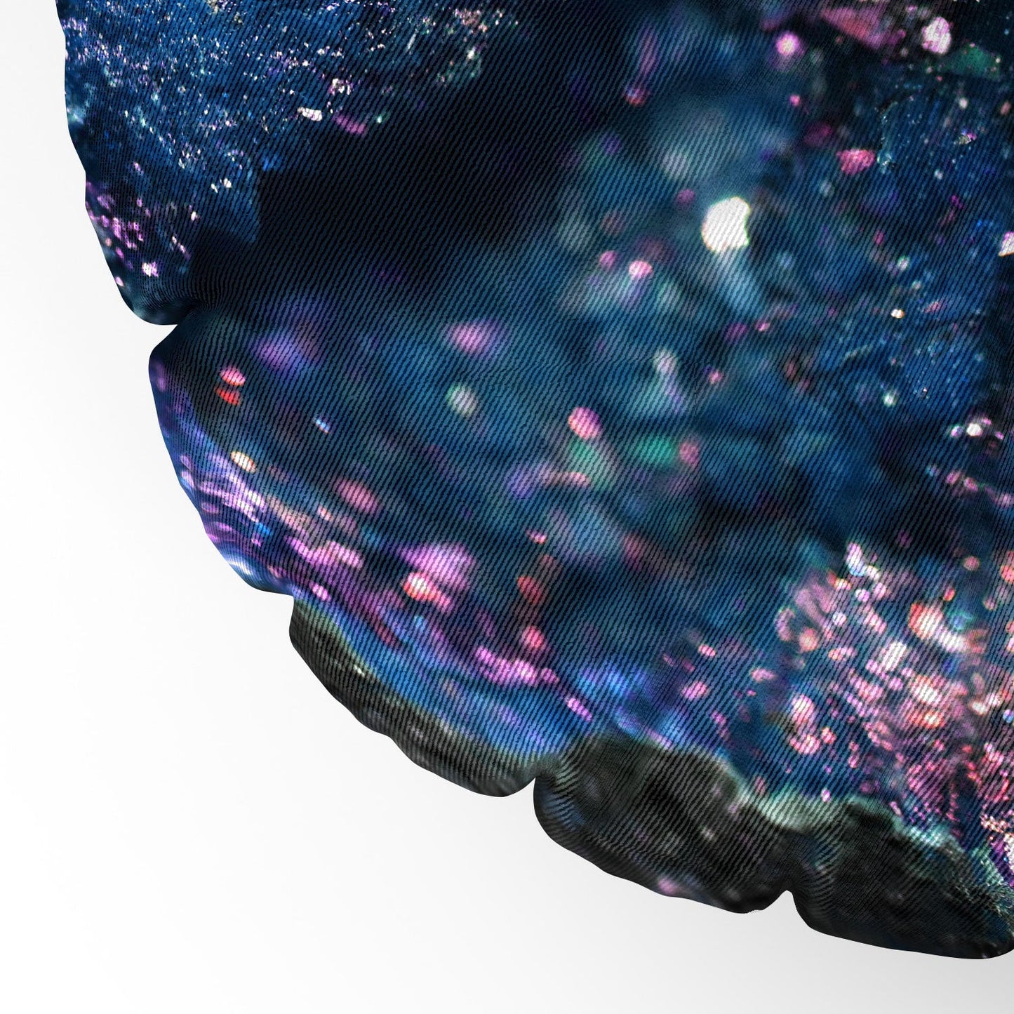 Lisa Argyropoulos Geode Abstract Teal Floor Pillow Round