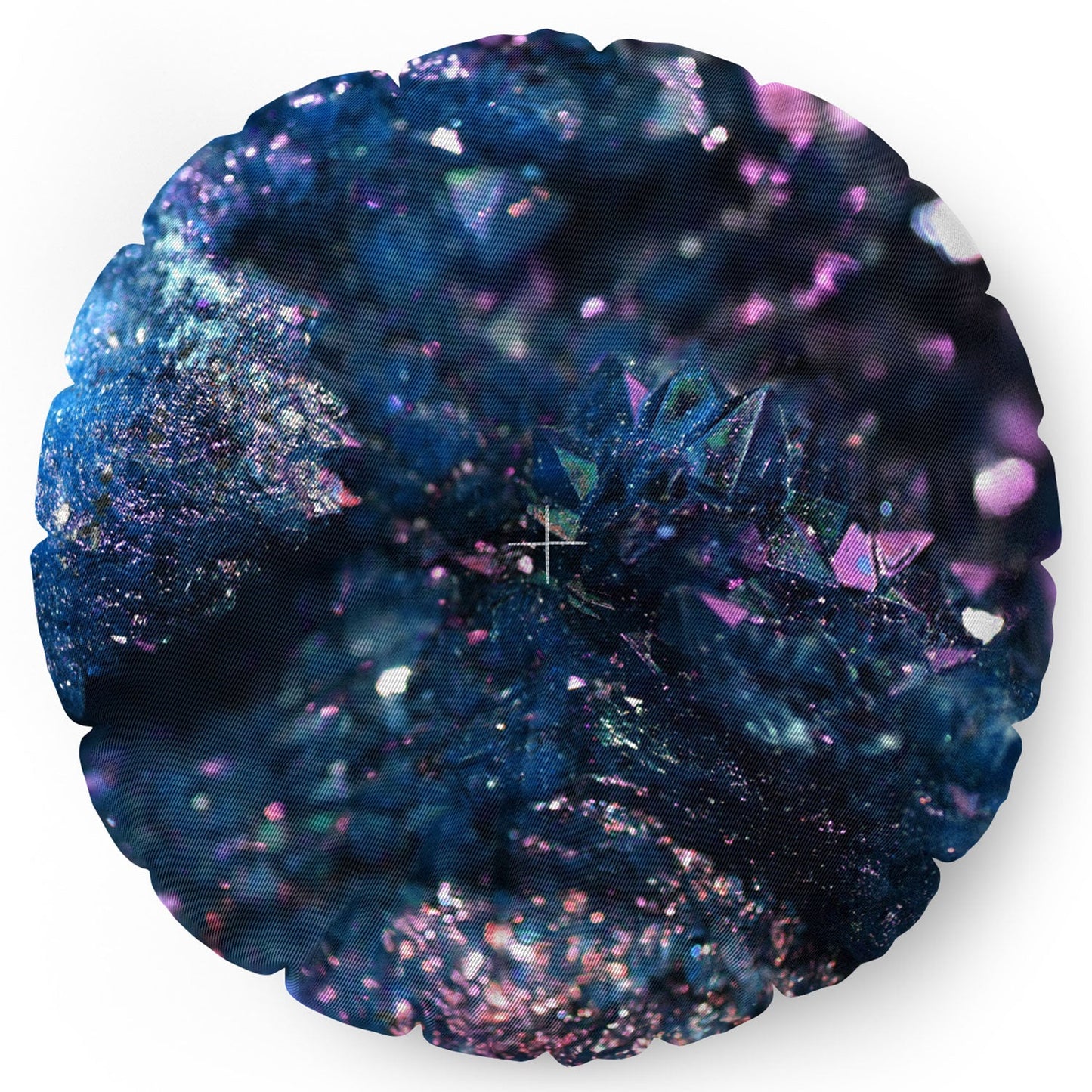 Lisa Argyropoulos Geode Abstract Teal Floor Pillow Round