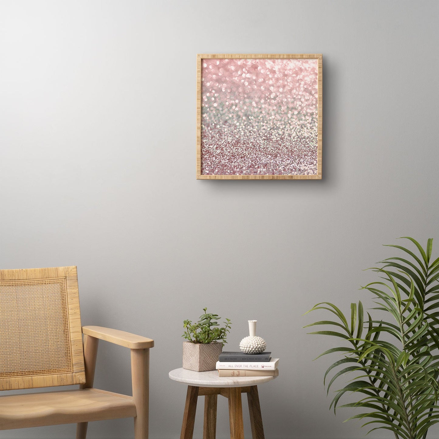 Lisa Argyropoulos Girly Pink Snowfall Framed Wall Art