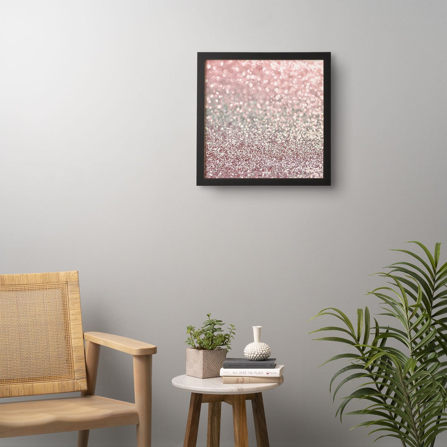 Lisa Argyropoulos Girly Pink Snowfall Framed Wall Art