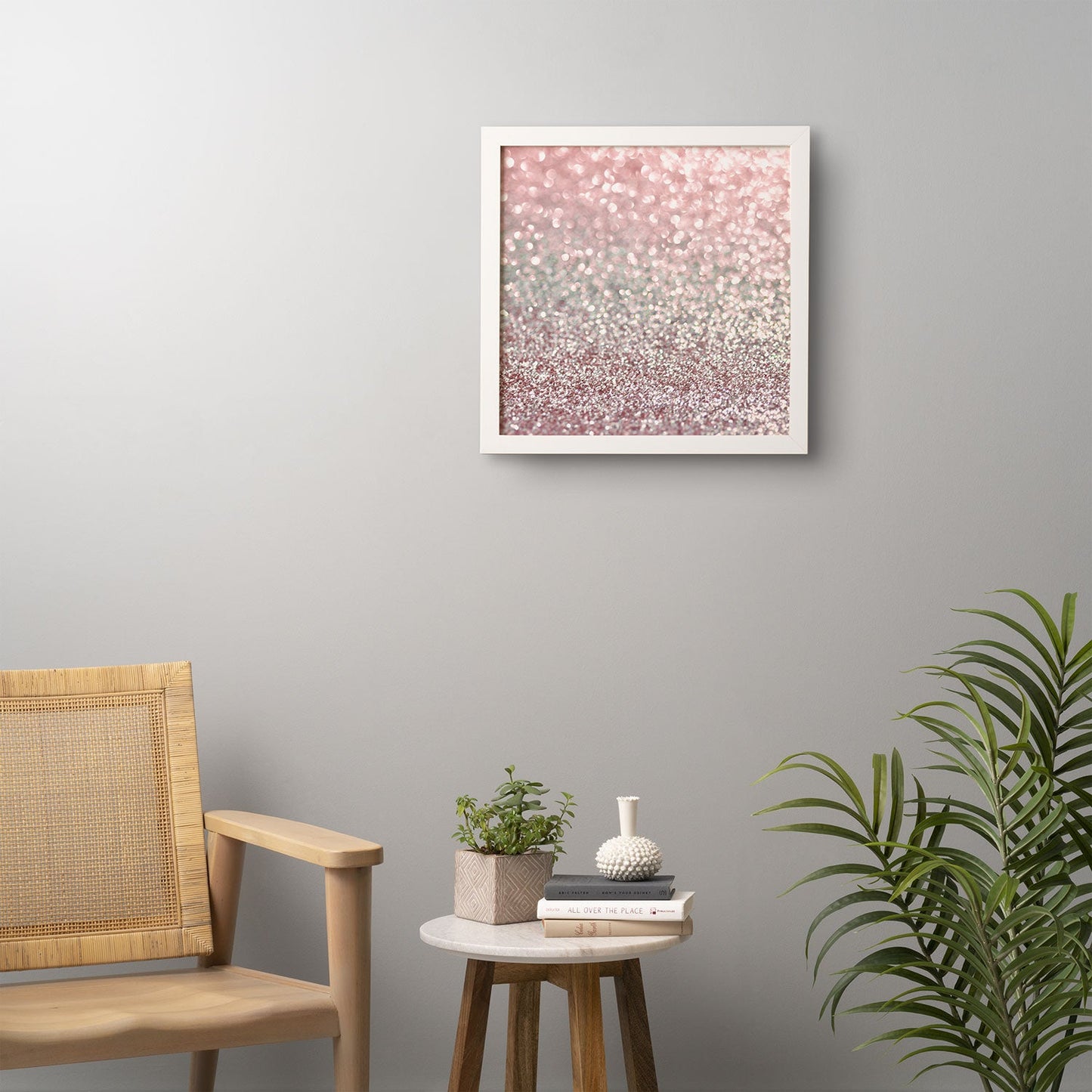 Lisa Argyropoulos Girly Pink Snowfall Framed Wall Art