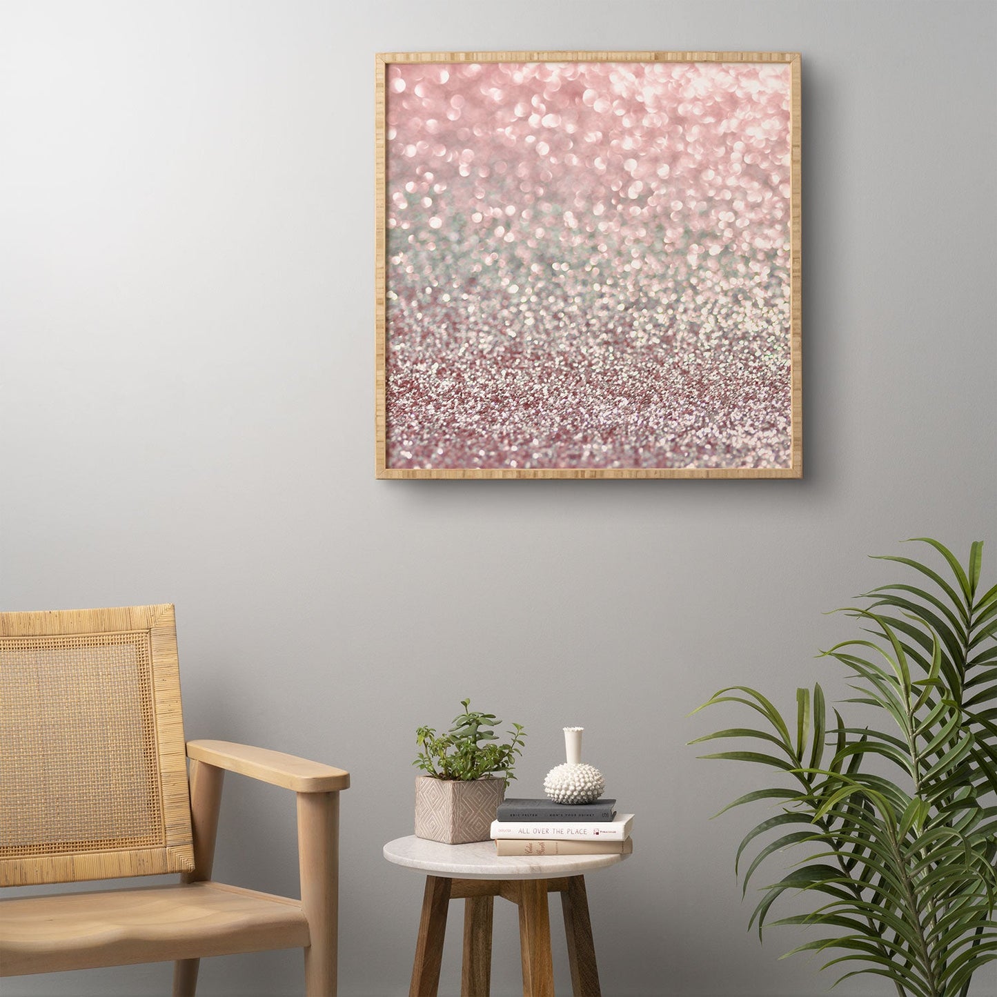 Lisa Argyropoulos Girly Pink Snowfall Framed Wall Art