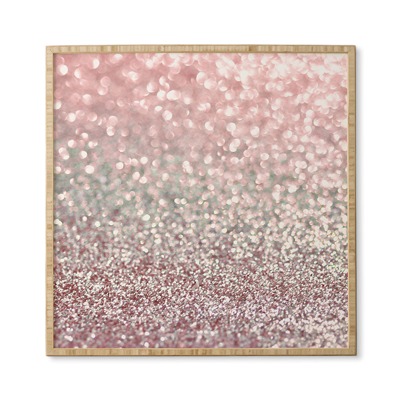 Lisa Argyropoulos Girly Pink Snowfall Framed Wall Art