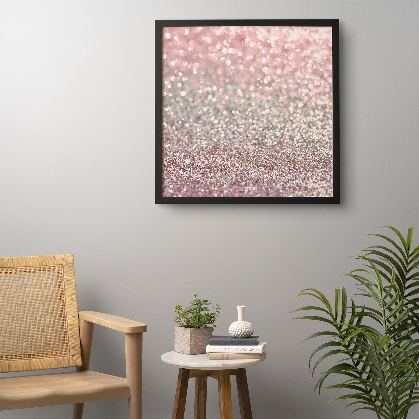 Lisa Argyropoulos Girly Pink Snowfall Framed Wall Art