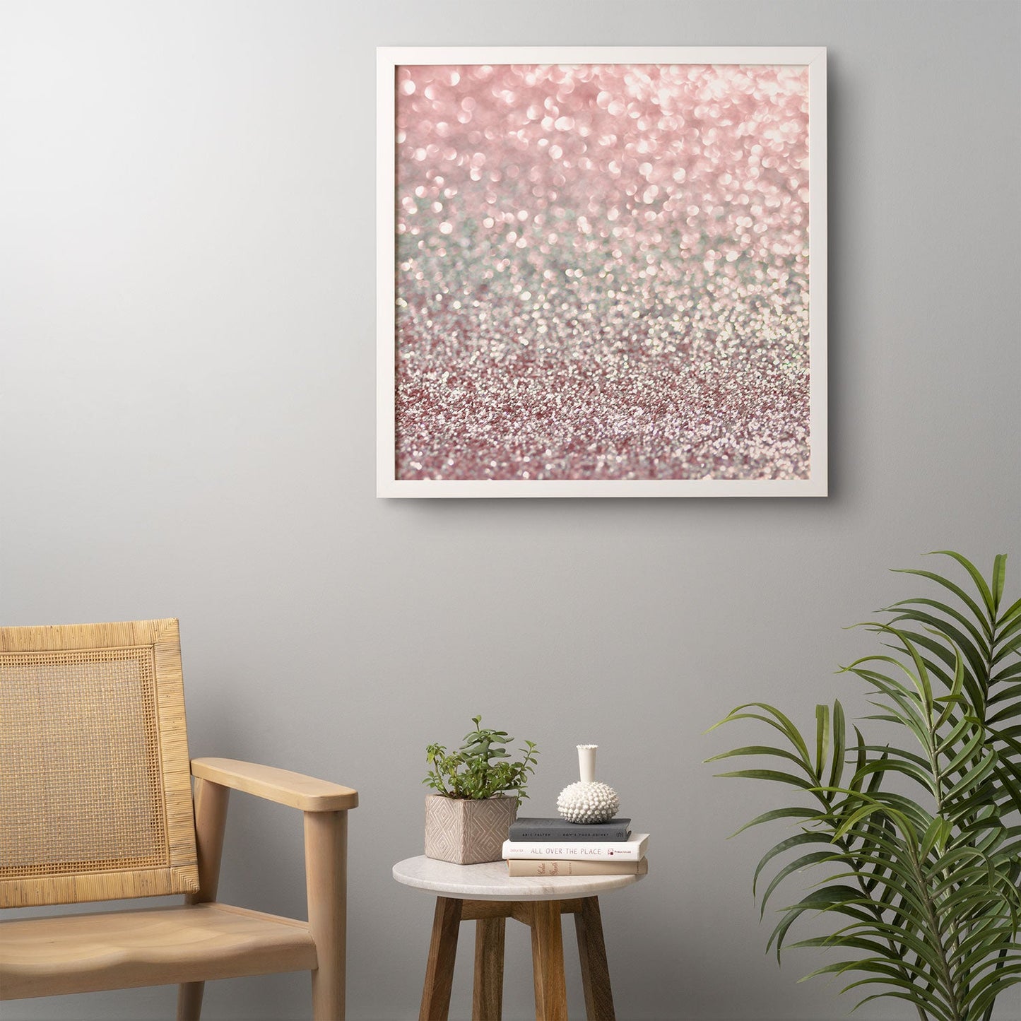 Lisa Argyropoulos Girly Pink Snowfall Framed Wall Art