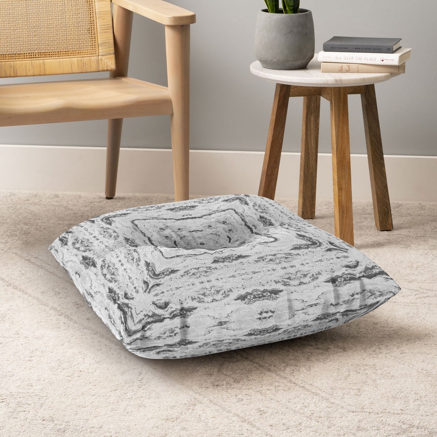 Lisa Argyropoulos Mono Melt Kaleido Floor Pillow Square