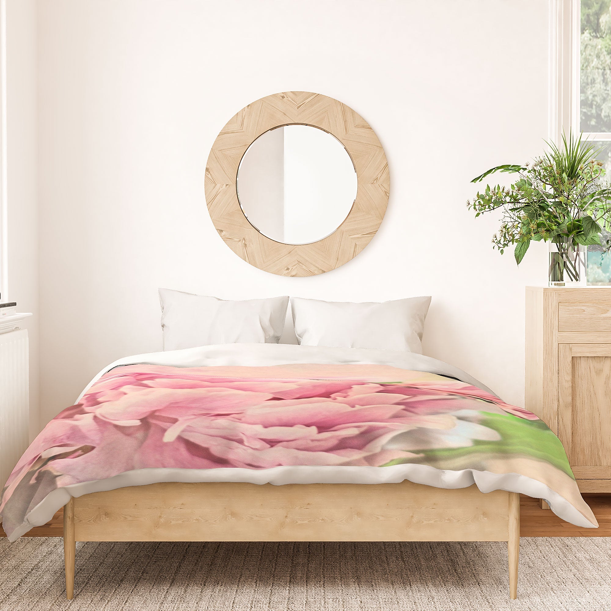 Lisa Argyropoulos Pink Peonies Duvet Cover