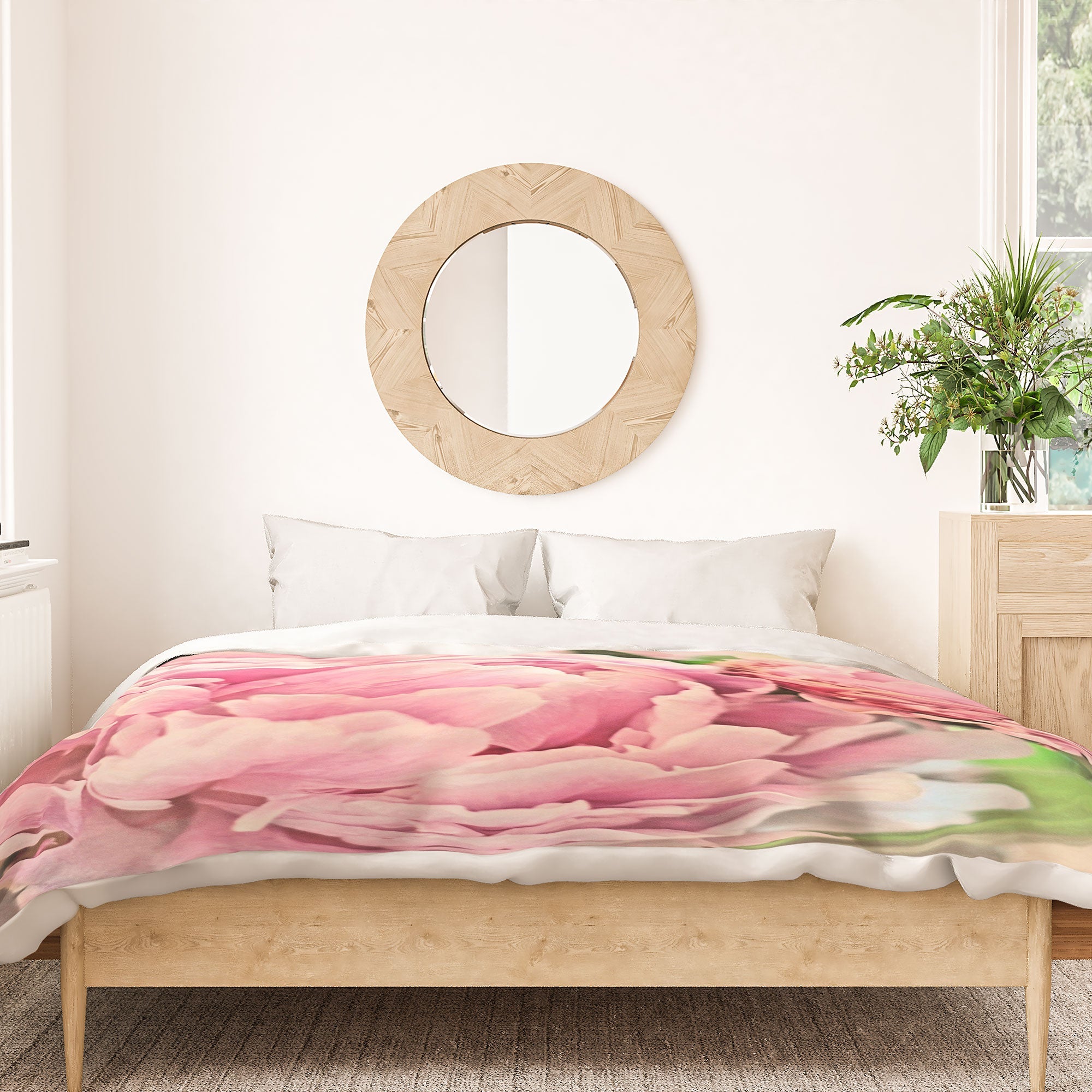 Lisa Argyropoulos Pink Peonies Duvet Cover