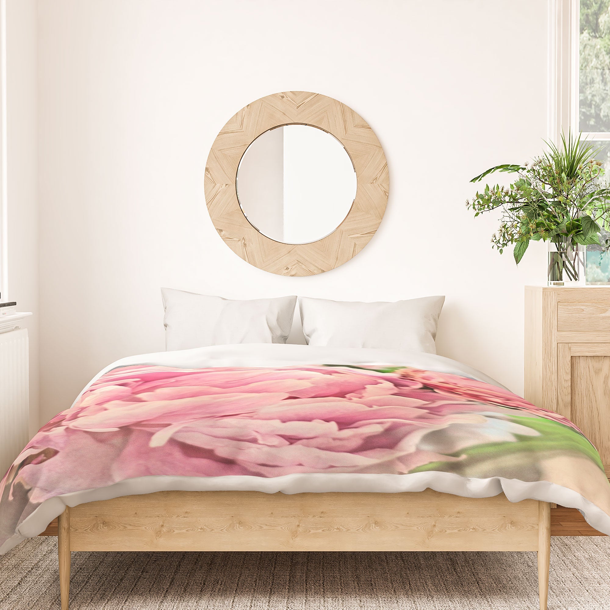 Lisa Argyropoulos Pink Peonies Duvet Cover