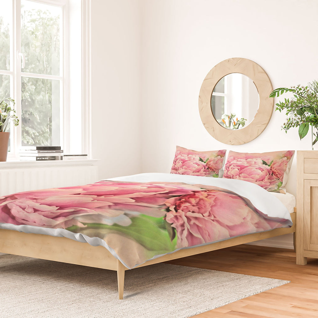 Lisa Argyropoulos Pink Peonies Duvet Cover