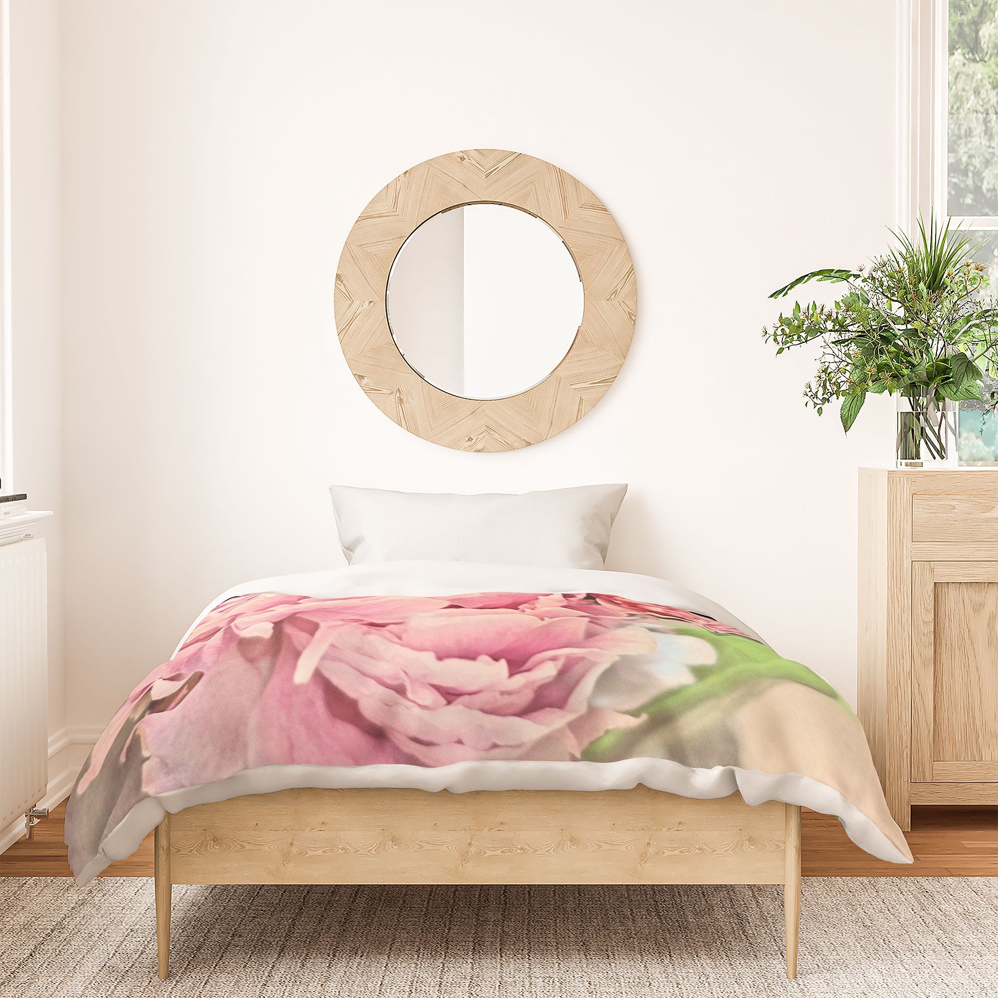 Lisa Argyropoulos Pink Peonies Duvet Cover