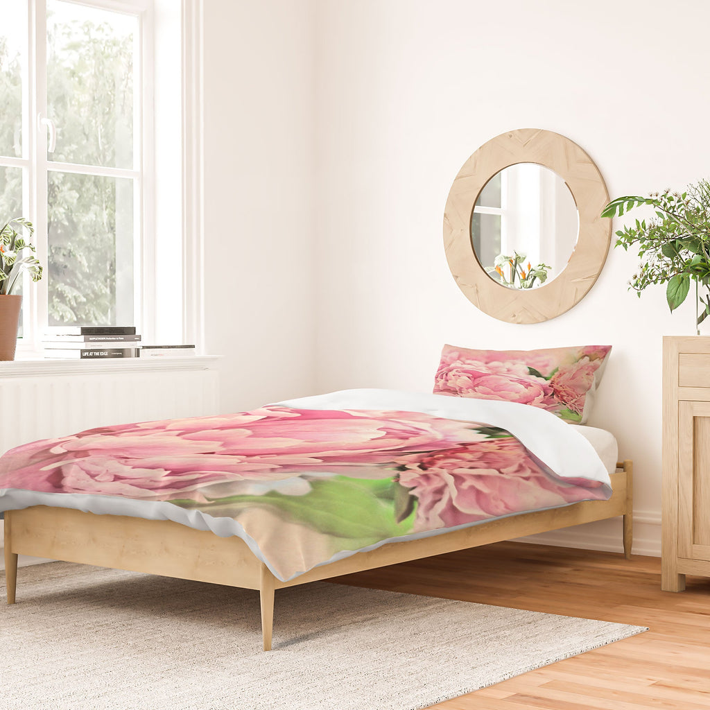 Lisa Argyropoulos Pink Peonies Duvet Cover