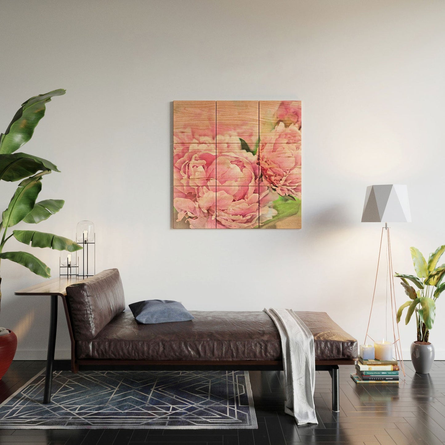 Lisa Argyropoulos Pink Peonies Wood Wall Mural