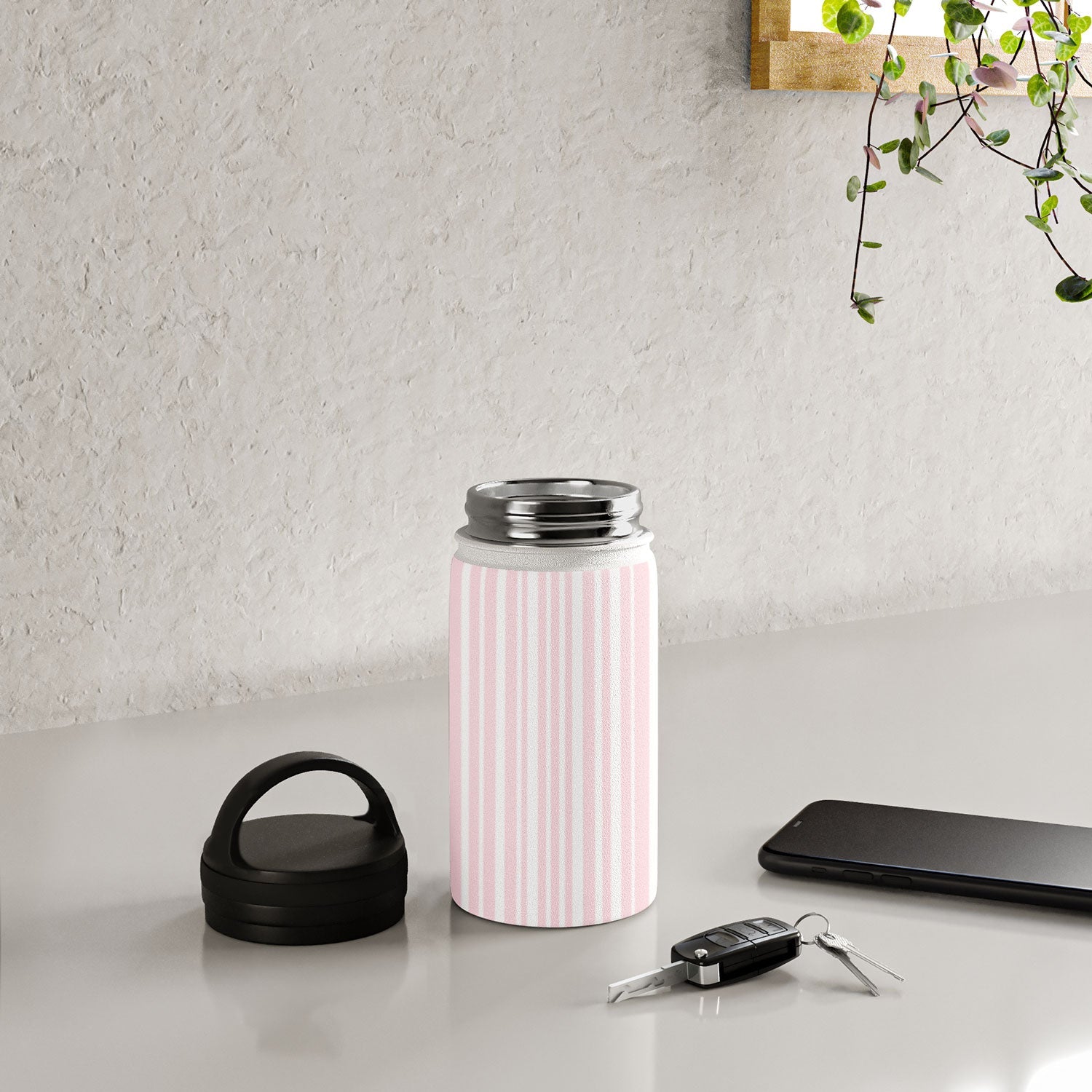 Lisa Argyropoulos Soft Blush Stripes Water Bottle