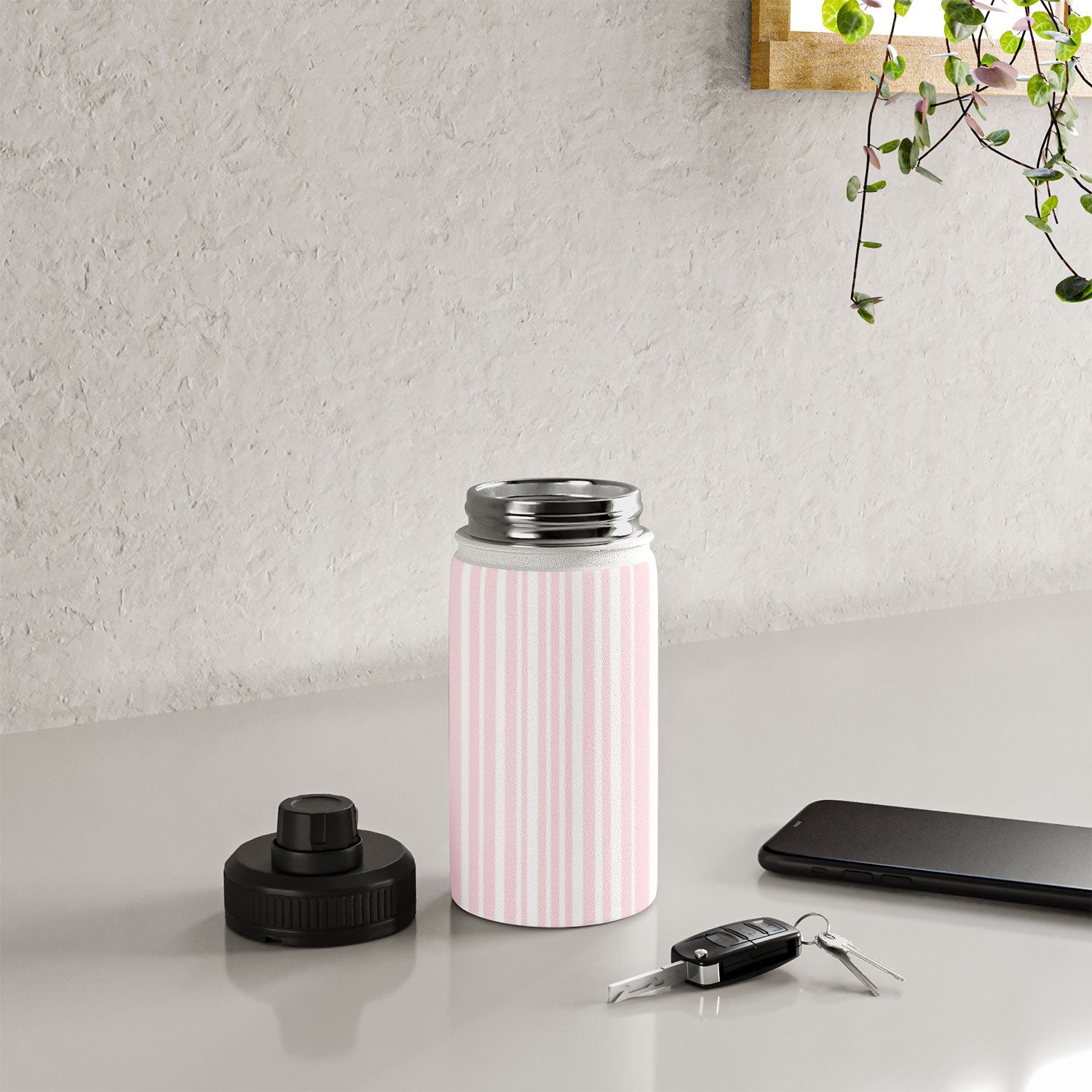 Lisa Argyropoulos Soft Blush Stripes Water Bottle